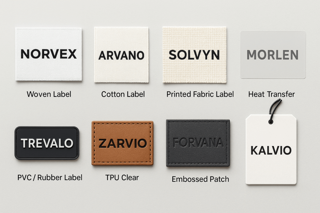 Hang tags and brand tags for apparel