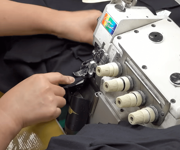 Custom hoodie manufacturing and stitching process