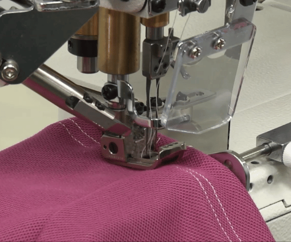 Custom polo shirt manufacturing process in factory