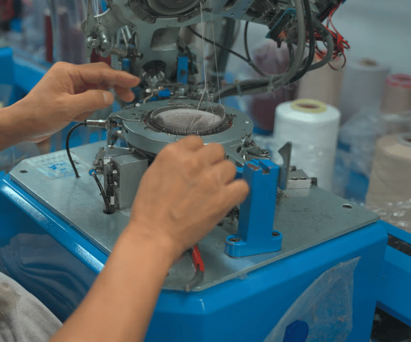 Custom sock knitting process