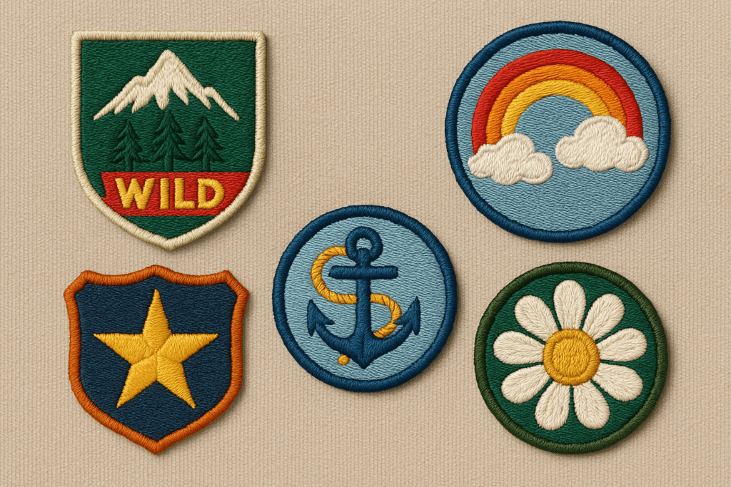 Patch embroidery for custom apparel