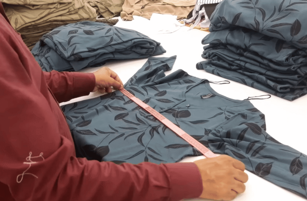 Quality checking in clothing production