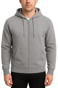 Zip-up hoodie with full customization for private label brands